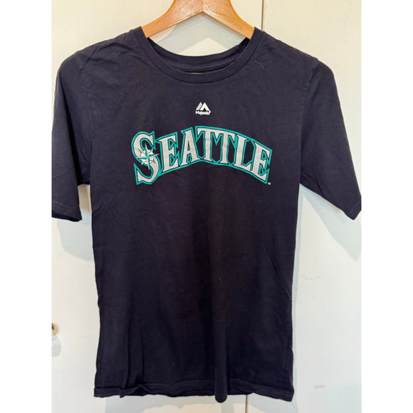 Majestic Other - Youth Majestic Seattle Mariners Ichiro 51 Jersey XL Navy Teal short sleeve